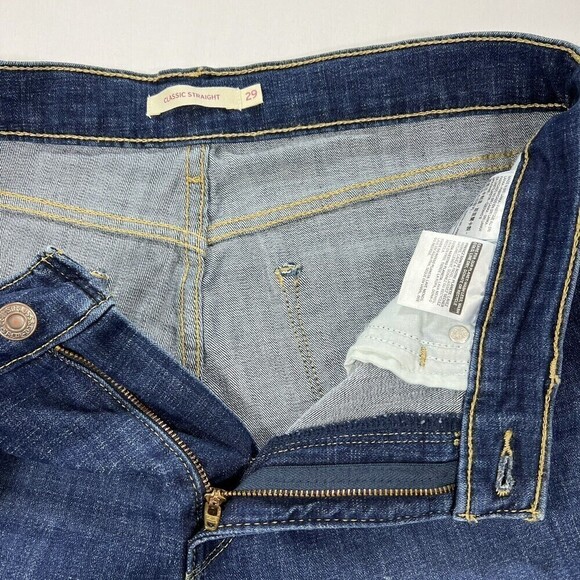 Levis‎ Classic Straight Women Stretch Jeans Blue Size 8S W29 L28 - Picture 4 of 11